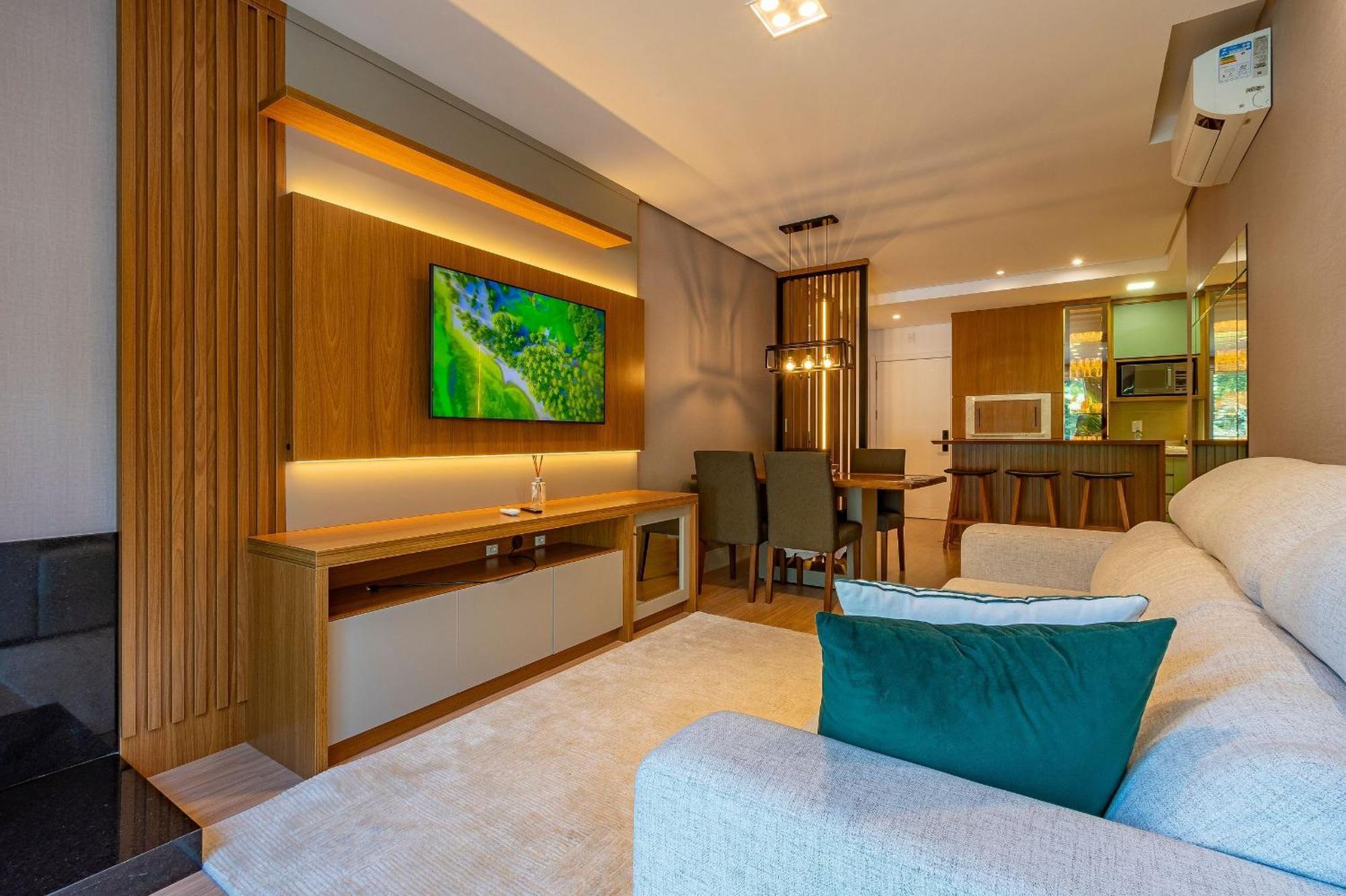 Rosa Edificio Bellagio Canela Com Infraestrutura Completa Apartment Luaran gambar