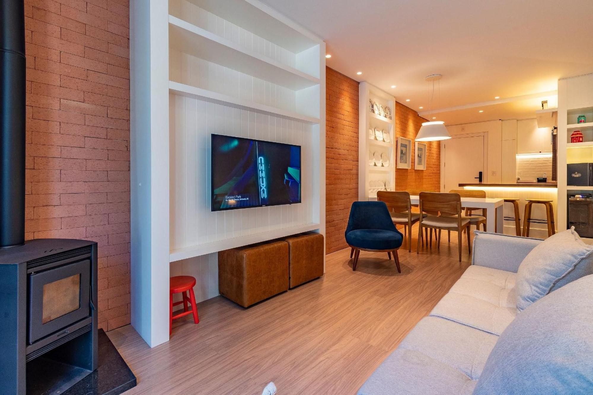 Rosa Edificio Bellagio Canela Com Infraestrutura Completa Apartment Luaran gambar